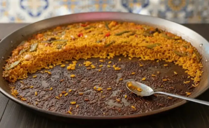 Socarrat de paella - cómo lograrlo sin quemar el arroz