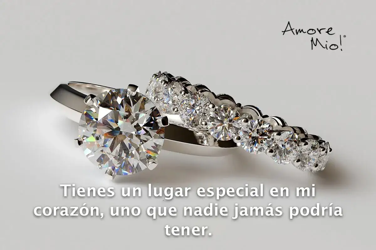 Anillo churumbela con un gran diamante central y otro de eternidad, simbolizando un amor &uacute;nico e irremplazable.